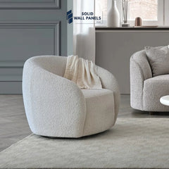 Nolita Boucle Accent Chair – Luxury Curved Design | Soft Boucle Fabric