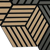 Oak Cube PVC Hanging Wall Panel - Lightweight | Fast UK Delivery