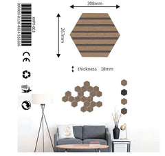 Oak Cube PVC Hanging Wall Panel - Lightweight | Fast UK Delivery