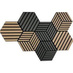 Oak Cube PVC Hanging Wall Panel - Lightweight | Fast UK Delivery