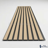 Oak Effect Slatted PVC Interior Wall Panels – Decorative Wood Look Panelling 240cm (8 Panels per Pack)