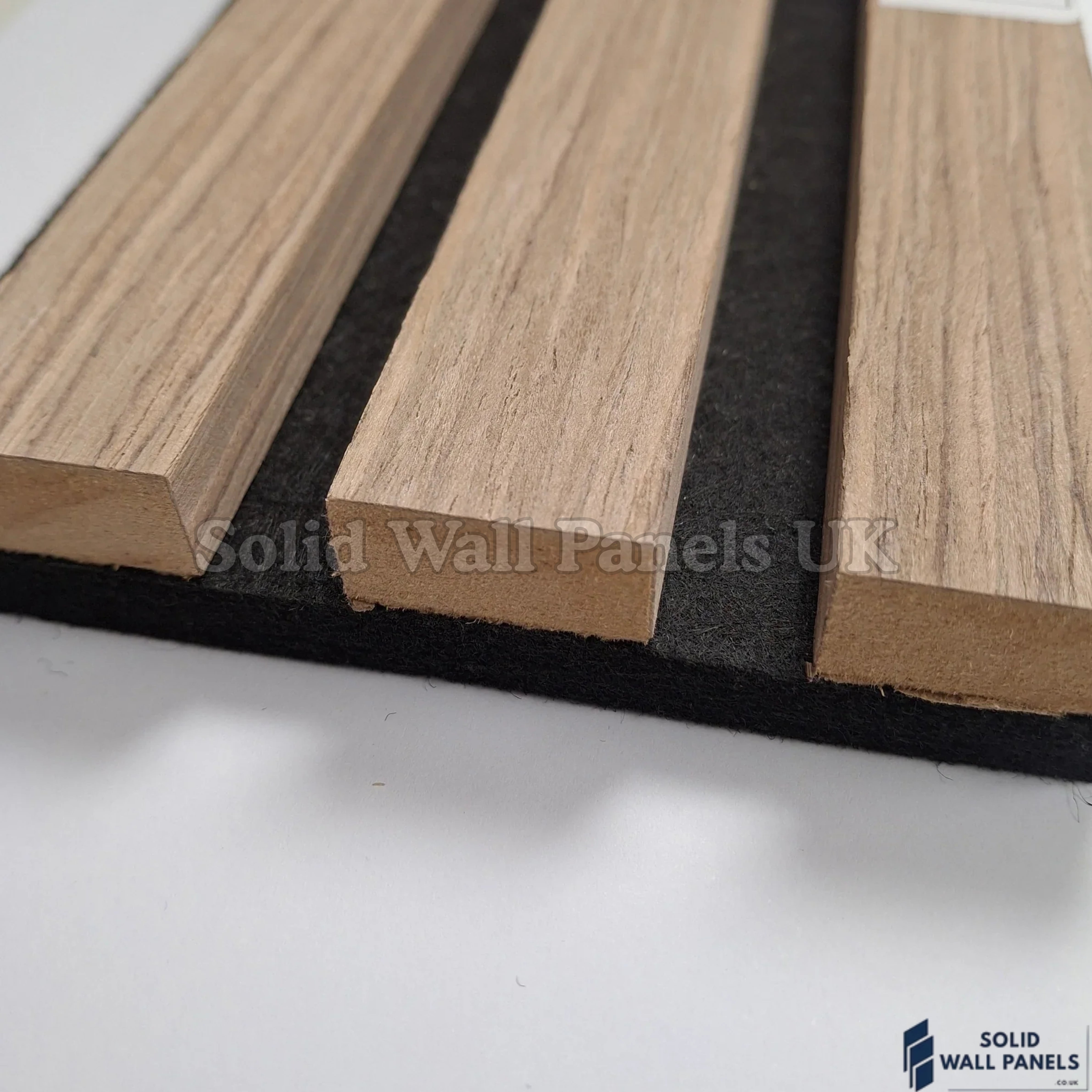 Premium 3 Sided Walnut Wood Veneer Acoustic Slat Wall Panel – 240 × 32 cm (2 Panels)