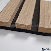 Premium 3 Sided Walnut Wood Veneer Acoustic Slat Wall Panel – 240 × 32 cm (2 Panels)