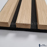 Premium 3 Sided Wood Veneer Oak Acoustic Slat Wall Panel – 2400 × 320 mm (2 Panels)
