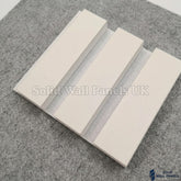 Premium Acoustic White Coloured Slat Wall Panels – 240cm x 32cm (Pack of 2) | 3 Sided Modern Panels