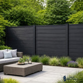 Premium Black Composite Fence Panels | UV Resistant Low Maintenance Garden Fencing