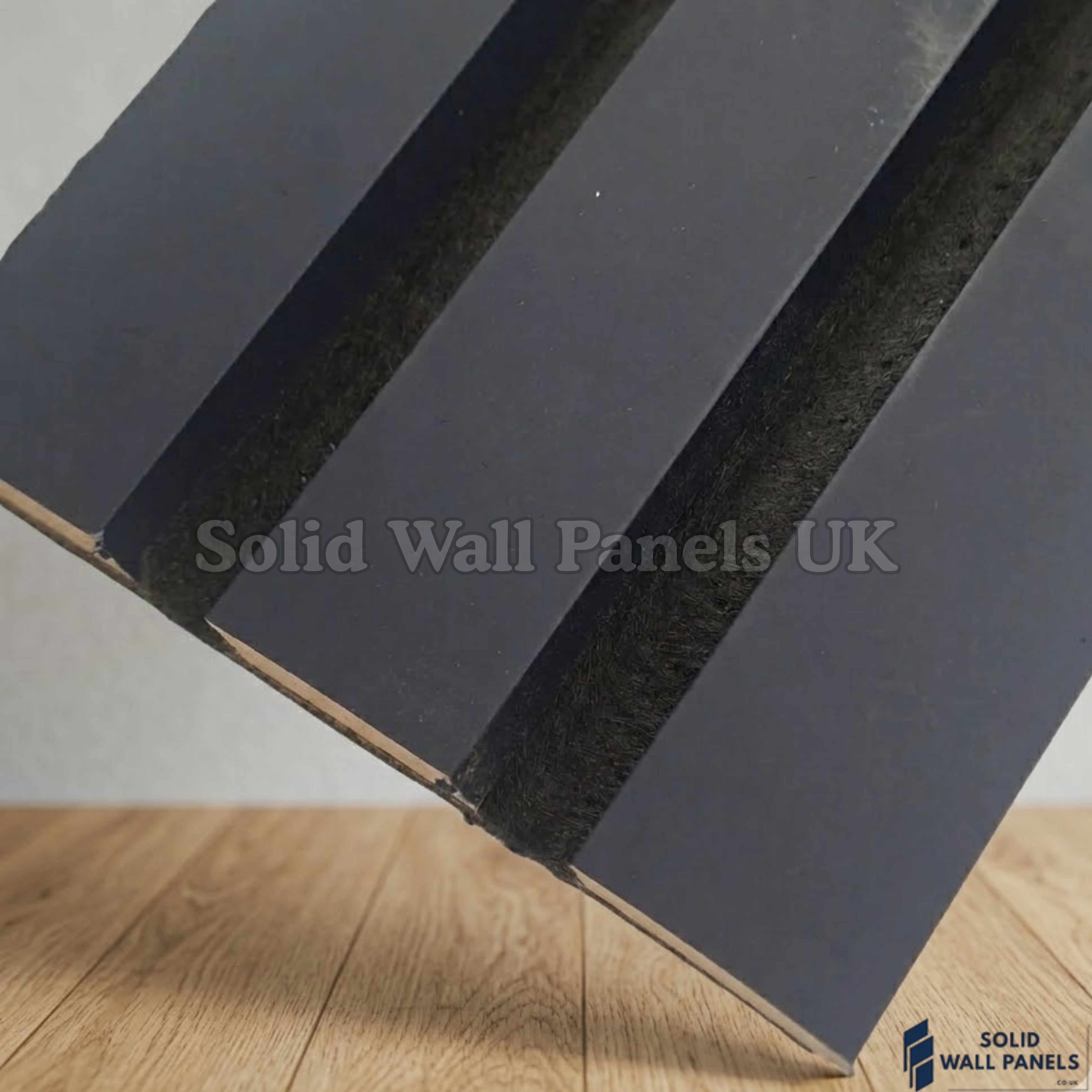 Premium Blue 3 Sided Acoustic Slat Wall Panels – 2400 x 320mm (Pack of 2)