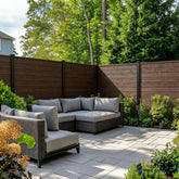 Premium Dark Brown Composite Fence Panels | UV Resistant Low Maintenance Garden Fencing