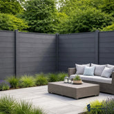 Premium Grey Composite Fence Panels | UV Resistant Low Maintenance Garden Fencing
