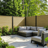 Premium Khaki Composite Fence Panels | UV Resistant Low Maintenance Garden Fencing