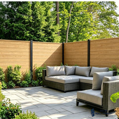 Premium Oak Composite Fence Panels | UV Resistant Low Maintenance Garden Fencing