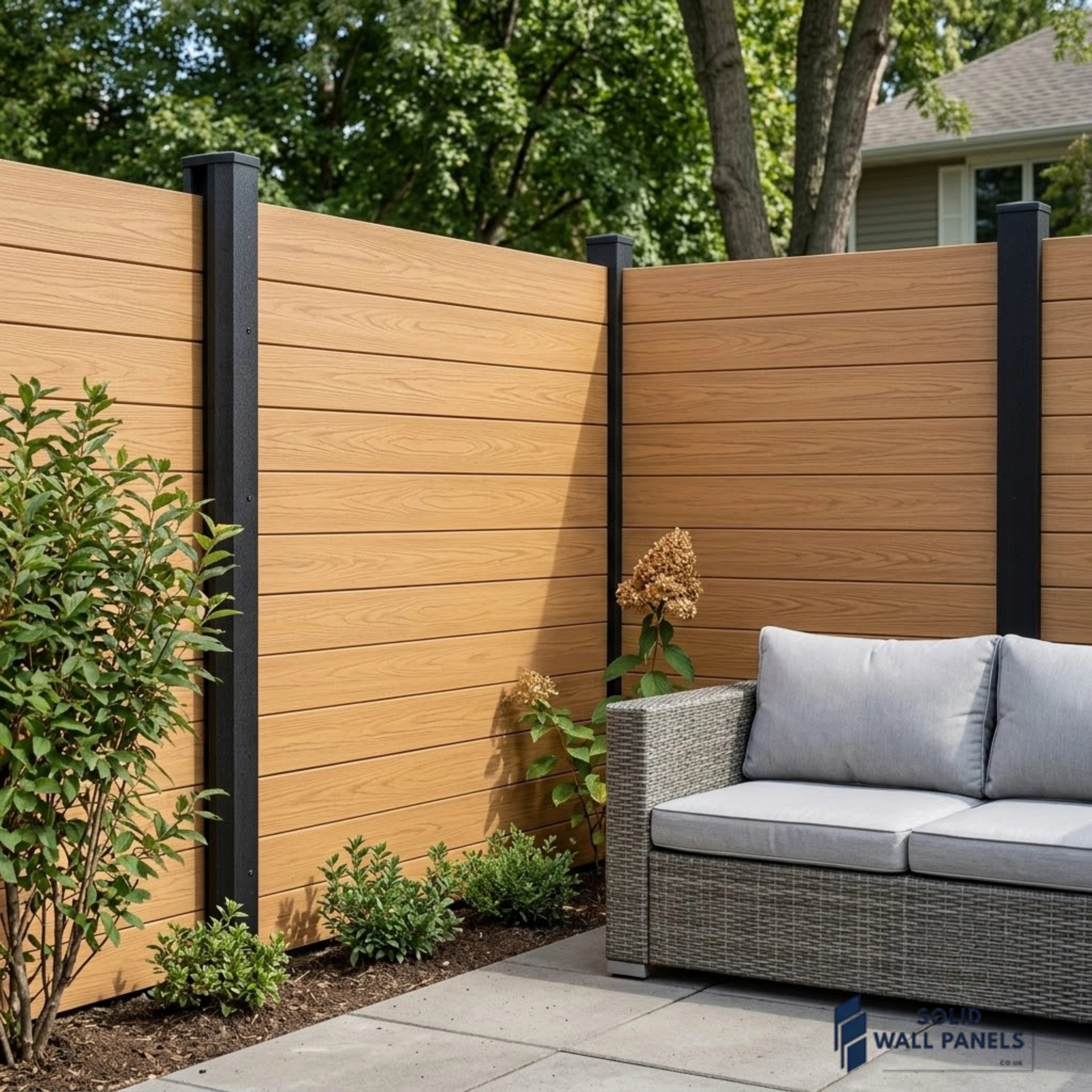 Premium Oak Composite Fence Panels | UV Resistant Low Maintenance Garden Fencing