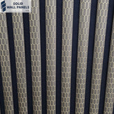 Premium Quartz Print Acoustic Wall Panel – Luxury 3D Gold Line Design