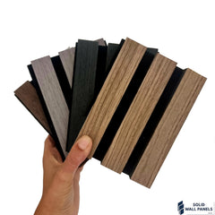 Sample Box – Real Wood Acoustic Slatted Wall Panels | 5 Colour Swatches