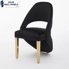 Modern Santorini Dining Chair with Sleek Gold Legs | Fast UK Delivery