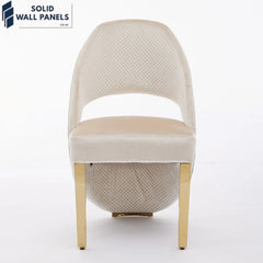 Modern Santorini Dining Chair with Sleek Gold Legs | Fast UK Delivery
