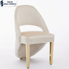Modern Santorini Dining Chair with Sleek Gold Legs | Fast UK Delivery