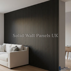 Seamless Black PVC Wall Panels – Modern Waterproof Wall Cladding | Solid Wall Panels UK