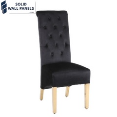 Sofia Gold Square Knocker High Back Dining Chair – Set of 2