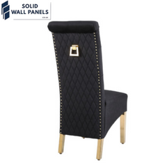 Sofia Gold Square Knocker High Back Dining Chair – Set of 2