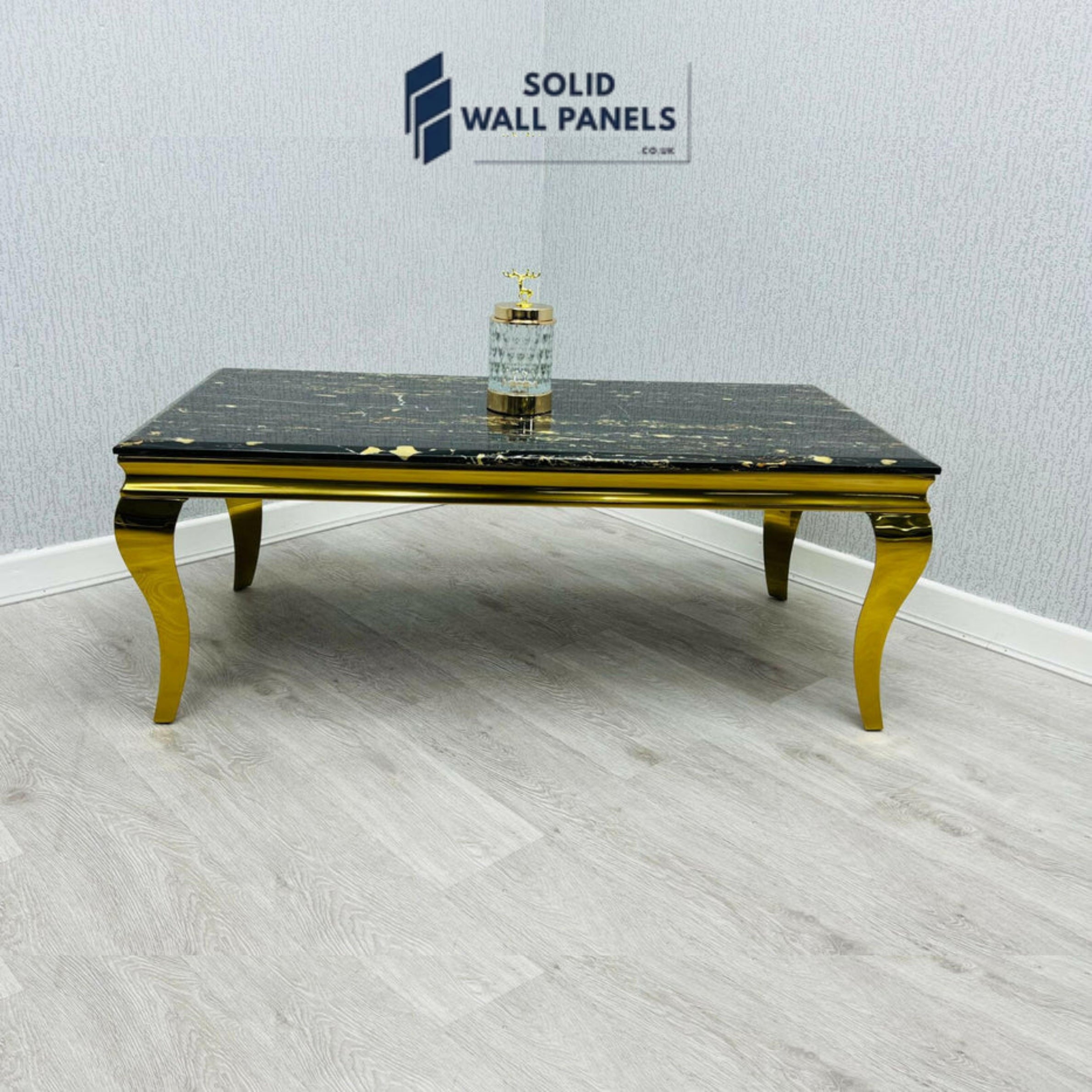 Sofia Black & Gold Marble Coffee Table – 120cm Luxury Design