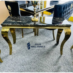 Sofia Black & Gold Marble Console Table – 120cm Luxury Design
