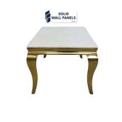 Sofia Cream Marble & Gold Coffee Table – 120cm Luxury Design