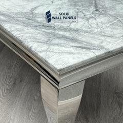 Sofia Grey Marble Coffee Table – Silver Frame