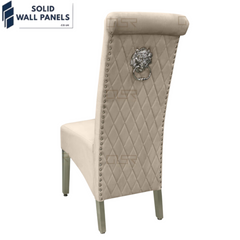 Sofia Chrome Leg Lion Knocker Dining Chairs – 5 Colours Available