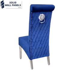 Sofia Chrome Leg Lion Knocker Dining Chairs – 5 Colours Available
