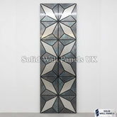 Premium Geometric Grey Glitter Acoustic Wall Panel 240×60cm (4 Pieces) | Solid Wall Panels UK