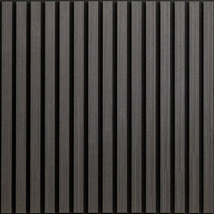 Square Acoustic Wood Wall Panels - Charcoal Black 60cm x 60cm (4 Pieces) | Fast UK Delivery