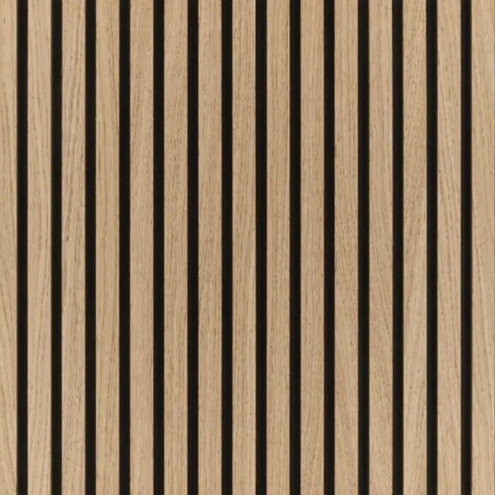 Square Acoustic Wood Wall Panels - Light Oak 60cm x 60cm (4 Pieces) | Fast UK Delivery