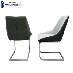 Tenerife Grey & Black Upholstery Dining Chair – Set of 2