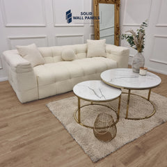 The Cream Bubble Boucle 3 Seater Sofa – Premium Comfort and Timeless Design