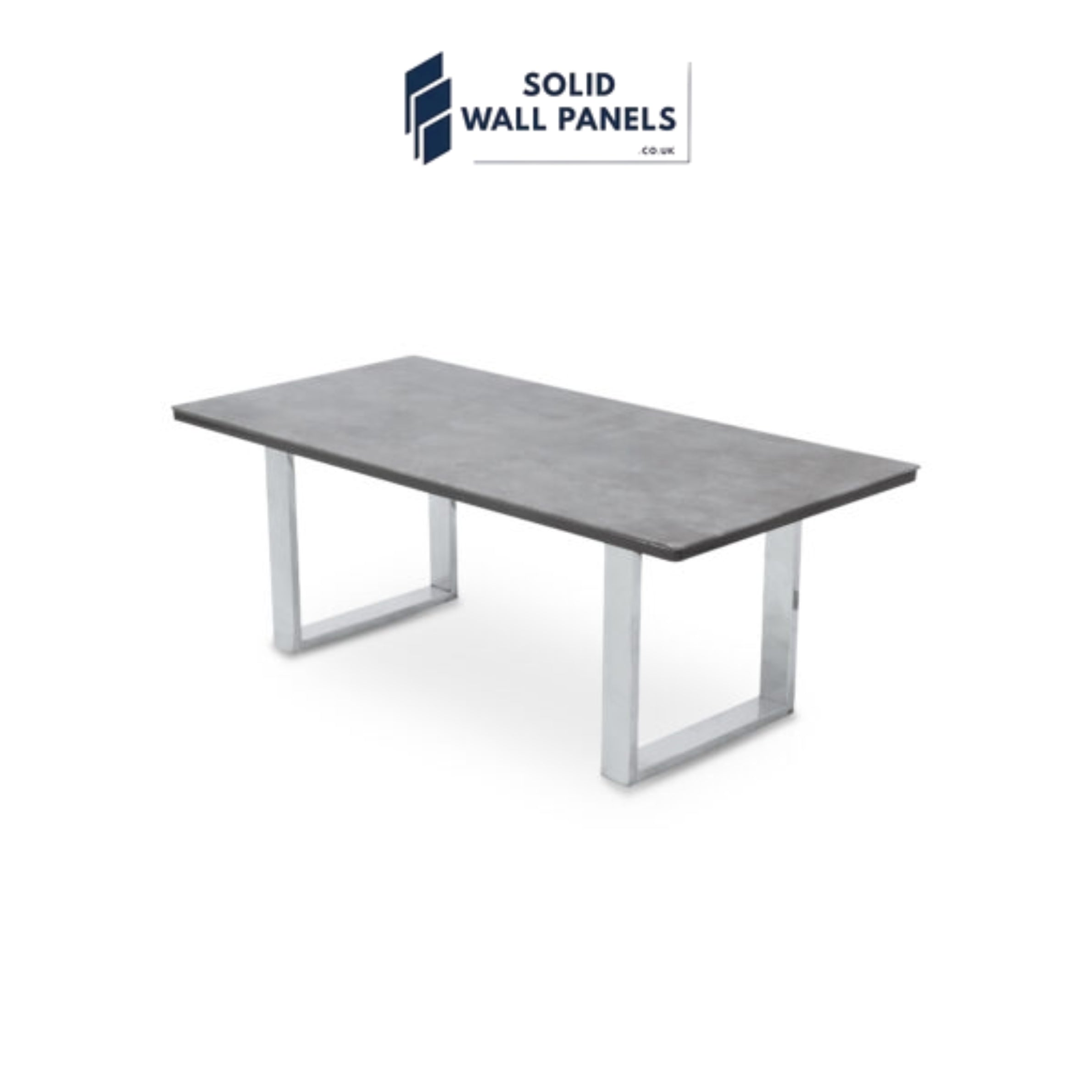 Tokyo Coffee Table – Grey Marble Top with Chrome Base