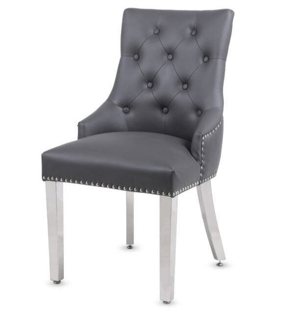 Valencia PU Leather Dining Chairs in Chrome Legs - Set of 2 | 5 Colours