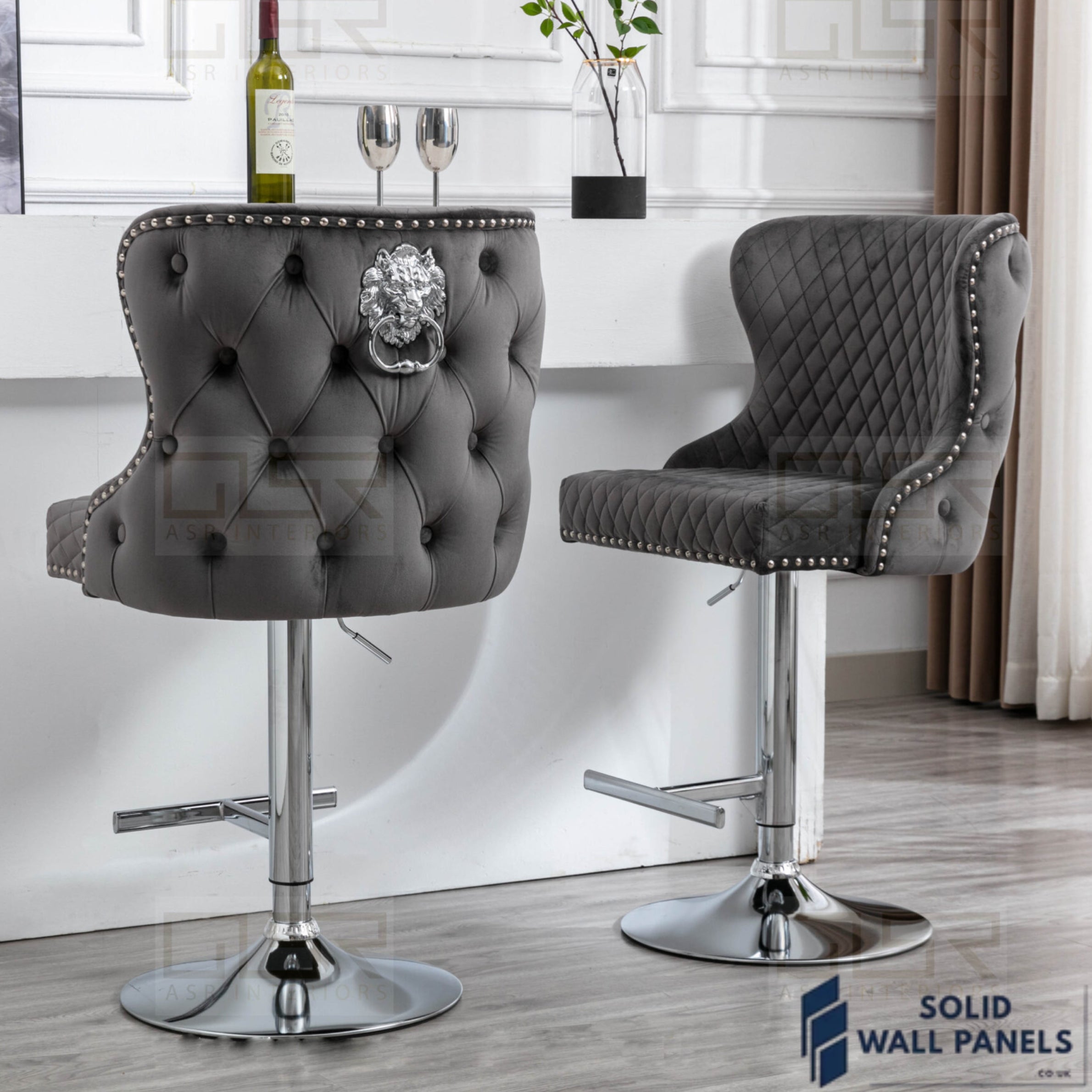 Valentino Velvet Bar Stool – Premium Luxury Modern Design