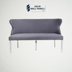 Valentino Velvet & Chrome Dining Bench – Premium Luxury Modern Seating