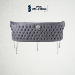 Valentino Velvet & Chrome Dining Bench – Premium Luxury Modern Seating