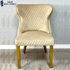 Valentino Gold Lion Knocker Velvet Chairs | 2 Colours Available