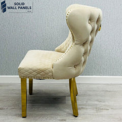 Valentino Velvet Gold Ring Knocker Dining Chairs | 2 Colours Available