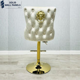 Premium Victoria Bar Stool Gold Lion Knocker – Luxury Modern Design