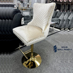 Premium Victoria Bar Stool Gold Lion Knocker – Luxury Modern Design