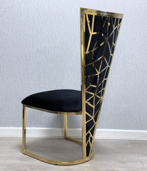 Vienna Velvet Dining Chairs Set of 2 | Gold & Silver Frame