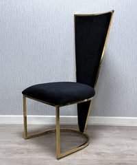Vienna Velvet Dining Chairs Set of 2 | Gold & Silver Frame