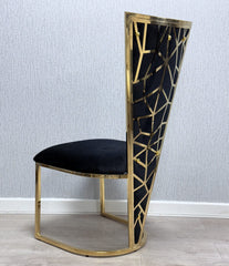 Vienna Velvet Dining Chairs Set of 2 | Gold & Silver Frame