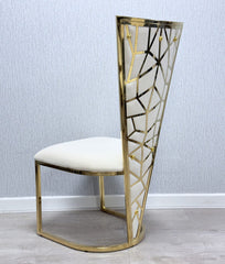 Vienna Velvet Dining Chairs Set of 2 | Gold & Silver Frame