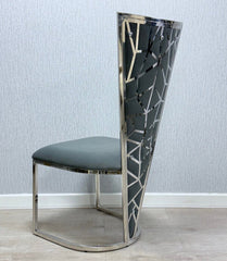 Vienna Velvet Dining Chairs Set of 2 | Gold & Silver Frame