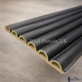 WPC 3D FLUTED Wall Panels – Black | Premium Wood Effect Cladding | Solid Wall Panels UK